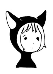 Rule 34 | 1girl, animal ears, animated, animated gif, cat ears, catsuit, closed mouth, cropped shoulders, crying, crying with eyes open, dot nose, fake animal ears, from side, furrowed brow, greyscale, hirasawa minami, looking at viewer, monochrome, original, portrait, sad, short hair, simple background, solo, tears, white background