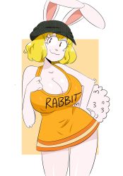 Rule 34 | 1girl, breasts, carrot (one piece), cleavage, highres, jinu (jinusenpai), one piece, smile, solo, tagme