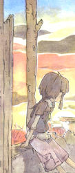 Rule 34 | dochibi, horiguchi yukiko, original, sunset, tagme, watercolor (medium)