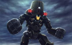 Rule 34 | cherno alpha, cloud, glowing, groomlake, highres, incinerator turbines, jaeger (pacific rim), legendary pictures, lights, mecha, no humans, pacific rim, pan pacific defense corps, realistic, robot, science fiction, sky, solo, spotlight, super robot