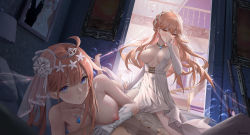 Rule 34 | 1boy, 2girls, :t, absurdres, ahoge, artist name, assault rifle, bare shoulders, barefoot, blue eyes, blue gemstone, blush, braid, breasts, bride, bubble, bullpup, chinese commentary, cleavage, clothed female nude male, collarbone, commission, crying, dress, elbow gloves, fal (girls&#039; frontline), fal (the big day) (girls&#039; frontline), feet, fingerless gloves, flower, gem, girls&#039; frontline, gloves, gun, hair flower, hair ornament, hair ribbon, hand on another&#039;s thigh, hetero, highres, implied sex, indoors, jewelry, lace, lace-trimmed legwear, lace trim, large breasts, long hair, looking at viewer, lying, multiple girls, necklace, nipples, no bra, nude, on bed, on person, on stomach, one breast out, orange eyes, orange hair, ots-14 (destined love) (girls&#039; frontline), ots-14 (girls&#039; frontline), ots-14 groza, out of frame, pendant, pov, ribbon, rifle, roundschen, scope, side ponytail, sidelocks, signature, single thighhigh, sitting, sitting on person, soles, sweat, swept bangs, tears, thighhighs, toes, veil, very long hair, weapon, wedding dress, white dress, white gloves, white legwear, white ribbon