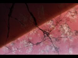 Rule 34 | commentary request, crack, cracked wall, highres, letterboxed, no humans, original, scenery, shadow, suzu (susan slr97), wall