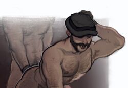 Rule 34 | 2boys, abs, adjusting clothes, adjusting headwear, all fours, anal, arm hair, ass hair, bara, beard, beard stubble, body hair, call of duty, call of duty: modern warfare 2, captain price, chest hair, facial hair, feet out of frame, gloves, hairy, hat, highres, large pectorals, leg hair, male focus, male penetrated, mature male, mohawk, multiple boys, muscular, muscular male, nipples, pectorals, sex, short hair, soap (modern warfare 2), solo focus, stubble, sweat, thick thighs, thighs, yaoi, yuli (bbgyz44)