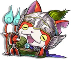 Rule 34 | artist request, cat, cosplay, cup, closed eyes, fang, flame-tipped tail, helmet, jibanyan, liu bei, liu bei (cosplay), lowres, lying, multiple tails, no humans, notched ear, official art, on side, open mouth, romance of the three kingdoms, sangokushi, solo, tail, transparent background, two tails, traditional youkai, youkai sangokushi, youkai watch, yunomi