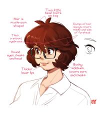 Rule 34 | 1girl, antenna hair, black-framed eyewear, brown eyes, brown hair, closed mouth, collarbone, dated, english text, glasses, hair between eyes, original, short hair, signature, sketch, smile, snowcie, snowciel, solo, upper body, white background