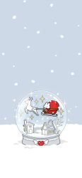 Rule 34 | absurdres, animal, bare tree, capelet, danby merong, fur-trimmed capelet, fur trim, grey background, heart, highres, house, no humans, original, rabbit, red capelet, reindeer, simple background, sleigh, snow, snow globe, snowing, sparkle, tree