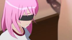 Rule 34 | 1girl, 3d, ahe rare watashi, ochichaimashita v kyapitsu, animated, animated gif, bike shorts, blindfold, censored, cum, cum in mouth, penis, pink hair