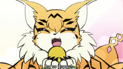 Rule 34 | ball, cat, closed eyes, crying, digimon, digimon (creature), fangs, meicoomon, solo