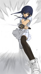 Rule 34 | 1girl, katana, original, solo, sword, thighhighs, tsuina, weapon