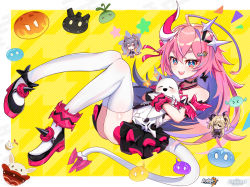 Rule 34 | 3girls, :d, absurdres, animal ears, ass, asymmetrical legwear, asymmetrical sleeves, bow, bubble skirt, cat ears, cat girl, cat tail, chibi, chibi inset, choker, commentary, company connection, copyright name, crossover, detached sleeves, earrings, english commentary, eyepatch, fischl (genshin impact), frilled skirt, frills, full body, genshin impact, ghost, gradient eyes, green eyes, hair between eyes, hair bow, hair ornament, hair ribbon, hairclip, highres, honkai (series), honkai impact 3rd, hug, jewelry, jumpy dumpty, kemonomimi mode, keqing (genshin impact), knees together feet apart, light brown hair, logo, long hair, looking at viewer, mihoyo, mismatched legwear, mismatched sleeves, multicolored eyes, multiple girls, open mouth, pink hair, pupy exe, ribbon, rozaliya olenyeva, sidelocks, simple background, skirt, slime (genshin impact), smile, standing, tail, thick eyebrows, thighhighs, twintails, two-tone background, two side up, white legwear, wide sleeves, zettai ryouiki