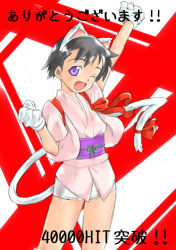 Rule 34 | animal ears, animal hands, cat ears, cat tail, japanese clothes, solo, taguchi makoto, tail
