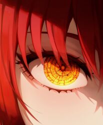 Rule 34 | 1girl, 58 (opal 00 58), absurdres, chainsaw man, close-up, crystal eye, eye focus, highres, looking at viewer, makima (chainsaw man), ringed eyes, solo, yellow eyes