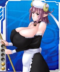 Rule 34 | 00s, 1girl, breasts, card (medium), card (r), cleavage, cow girl, covered erect nipples, female focus, hefa (taimanin asagi), horns, huge breasts, lilith-soft, maid, pointy ears, puffy nipples, solo, tagme, taimanin (series), taimanin asagi, taimanin asagi kessen arena, taimanin asagi battle arena all card gallery, zundarepon