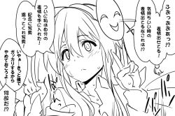 Rule 34 | 1girl, blush, closed mouth, collared shirt, expressionless, greyscale, hair between eyes, hand up, hata no kokoro, jeno, long hair, long sleeves, mask, mask on head, monochrome, shirt, sidelocks, solo, speech bubble, sweat, touhou, translation request, upper body, v