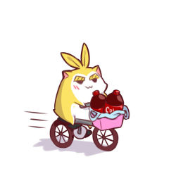 Rule 34 | :3, all might, animalization, bicycle, boku no hero academia, bottle, cola, colored skin, grey background, hamster, lliissaawwuu2, riding, riding bicycle, simple background, smile, solo, white skin, yellow skin