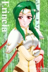 Rule 34 | 1girl, character name, copyright name, elincia ridell crimea, eyebrows, female focus, fire emblem, fire emblem: path of radiance, green hair, hissaa (starlight express), nintendo, red eyes, solo, tagme