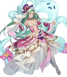 Rule 34 | 1girl, bandages, breasts, comic, costume, detached sleeves, dress, female focus, fire emblem, fire emblem: mystery of the emblem, fire emblem awakening, fire emblem heroes, full body, ghost costume, green eyes, green hair, halloween, halloween costume, hanusu, hat, highres, jack-o&#039;-lantern, jack-o&#039;-lantern hat ornament, jewelry, long dress, long hair, matching hair/eyes, medium breasts, mummy costume, naga (fire emblem), nintendo, non-web source, official alternate costume, official art, pale skin, pelvic curtain, pointy ears, solo, tiara, transparent background, underboob