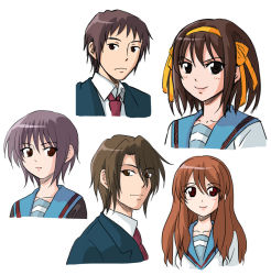 Rule 34 | asahina mikuru, brown eyes, kandanchi, kyon, nagato yuki, school uniform, serafuku, suzumiya haruhi, suzumiya haruhi no yuuutsu, tagme