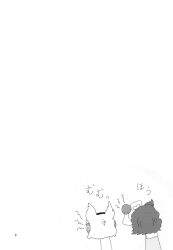 Rule 34 | 3girls, comic, earmuffs, greyscale, hair ornament, heart, heart hair ornament, highres, komeiji satori, monochrome, multiple girls, pointy hair, short hair, text focus, third eye, touhou, toyosatomimi no miko, translation request, white background, yokochou