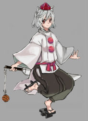 Rule 34 | 1girl, bad id, bad pixiv id, female focus, geta, haruhiko, inubashiri momiji, no socks, norimaki (haru koubou), solo, sword, touhou, weapon