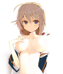 Rule 34 | 10s, 1girl, ahoge, bad id, bad pixiv id, blonde hair, blue eyes, breasts, censored, charlotte dunois, crie, face, infinite stratos, large breasts, long hair, nude, solo, sukima (crie)