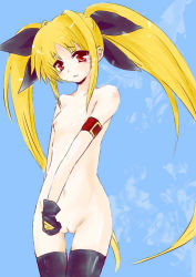 Rule 34 | blonde hair, breasts, fate testarossa, lyrical nanoha, mahou shoujo lyrical nanoha, mahou shoujo lyrical nanoha a&#039;s, nipples, nude, pussy, red eyes