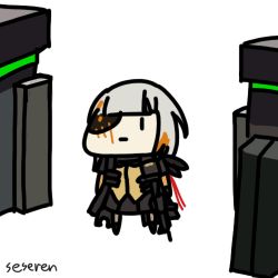 Rule 34 | 1girl, animated, animated gif, eyepatch, gate, girls&#039; frontline, lowres, m16a1 (boss) (girls&#039; frontline), sandwiched, seseren