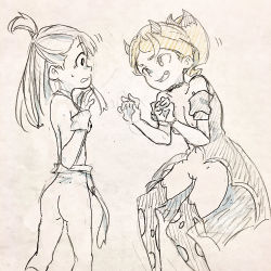 Rule 34 | 2girls, ass, ass focus, completely nude, costume, greyscale, halloween, halloween costume, hannah england, kagari atsuko, little witch academia, modification, monochrome, multiple girls, nude, nude filter, presenting pussy, pussy, scared, sex, third-party edit, vaginal, witch, yuri