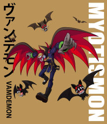 bat_(animal) belt cape digimon digimon_(creature) highres mask sharp_teeth teeth vamdemon vampire