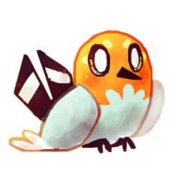 beak bird bright_pupils creatures_(company) elricflavia fletchling game_freak gen_6_pokemon highres looking_at_viewer nintendo no_humans pokemon pokemon_(creature) simple_background solo white_background white_pupils