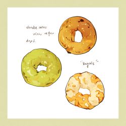 Rule 34 | bagel, commentary, cyannism, english commentary, english text, food, food focus, no humans, original, pasties, pastry, simple background, white background