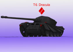 Rule 34 | caterpillar tracks, commentary request, daijobuda, highres, military, military vehicle, motor vehicle, no humans, purple background, t6 dracula, tank, vehicle focus, world of tanks