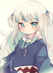 Rule 34 | 1girl, aruya (flosrota), blue eyes, closed mouth, gawr gura, hololive, hololive english, looking at viewer, simple background, solo, virtual youtuber