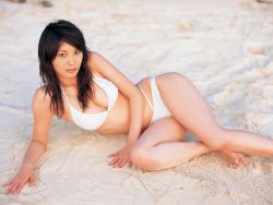 Rule 34 | 1girl, asian, beach, bikini, looking at viewer, nagasawa nao, outdoors, photo (medium), swimsuit, tagme