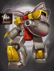 Rule 34 | 2016, arm cannon, autobot, claws, dated, deviantart username, franciscoetchart, insignia, mecha, omega supreme, robot, science fiction, signature, transformers, visor, watermark, weapon, web address