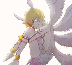 Rule 34 | 1boy, angel, angel boy, digimon, digimon (creature), holy ring, lucemon, male focus, solo