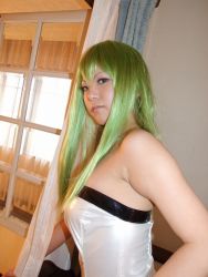 Rule 34 | c.c., code geass, cosplay, green hair, kohina, photo (medium), swimsuit