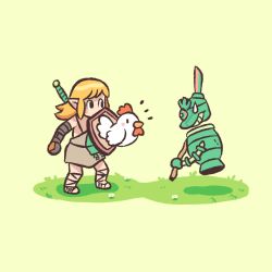 Rule 34 | 1boy, archaic set (zelda), blonde hair, chibi, cucco, eto2d, full body, fuse (zelda), grass, highres, holding, holding shield, humanoid robot, link, long hair, nintendo, pointy ears, robot, shield, simple background, soldier construct, standing, the legend of zelda, the legend of zelda: tears of the kingdom, weapon, weapon on back