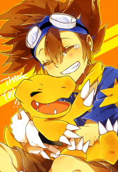 Rule 34 | agumon, crying, digimon, digimon adventure, closed eyes, open mouth, yagami taichi