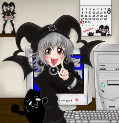Rule 34 | animecore, coming, computer, computer program, fang, keyboard (computer), magical girl, mayura, monitor, non-web source, skin fang, smile, ukagaka, windows desktop, wonhobby