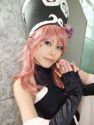Rule 34 | cosplay, dakki, elbow gloves, fingerless gloves, gloves, houshin engi, photo (medium), pink hair, silly hat, takizawa kazuya