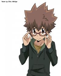 Rule 34 | 00s, brown hair, glasses, hood, hoodie, katekyo hitman reborn!, sawada tsunayoshi