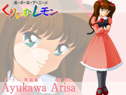 Rule 34 | 1girl, ayukawa arisa, brown hair, cat, cream lemon, female focus, full body, green eyes