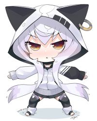 Rule 34 | 1girl, animal ears, animal hood, azuma lim, azuma lim channel, bad id, bad pixiv id, black choker, black skirt, black thighhighs, blush, brown eyes, cat ears, cat hood, chibi, choker, collarbone, dated, ear piercing, full body, hair between eyes, hood, hood up, hoodie, long hair, long sleeves, looking at viewer, nose blush, outstretched arms, parted lips, piercing, pleated skirt, puffy long sleeves, puffy sleeves, signature, silver hair, skirt, sleeves past wrists, solo, spread arms, standing, tanyatonya, thighhighs, toeless legwear, v-shaped eyebrows, very long hair, virtual youtuber, white background, white hoodie