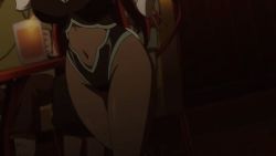 Rule 34 | 1girl, animated, animated gif, black leotard, bow, bowtie, breasts, center opening, cleavage, clothing cutout, collarbone, covered navel, curvy, cutout, detached sleeves, erza scarlet, fairy tail, fairy tail: dragon cry, groin, head out of frame, holding, huge breasts, indoors, jiggle, large breasts, leotard, long hair, navel, navel cutout, pantyhose, playboy bunny, rabbit tail, red hair, see-through, solo, thighs, tray, walking, wide hips, wrist cuffs