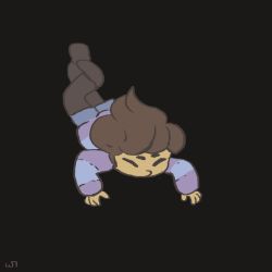 Rule 34 | = =, androgynous, brown hair, comic, falling, frisk (undertale), gender request, highres, mushroomstairs, pantyhose, shirt, striped clothes, striped shirt, suicide, undertale