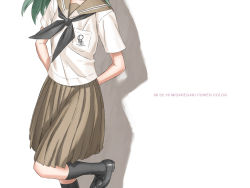 Rule 34 | 1girl, original, pleated skirt, school uniform, serafuku, skirt, socks, solo, yamamoto nanashiki
