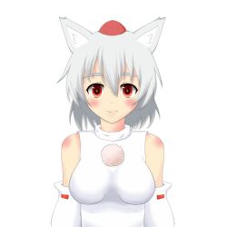 Rule 34 | 1girl, :d, ^ ^, animal ears, animated, animated gif, bare shoulders, blush, bouncing breasts, breasts, closed eyes, detached sleeves, emofuri, facing viewer, fangs, happy, hat, head tilt, inubashiri momiji, looking at viewer, md5 mismatch, open mouth, pom pom (clothes), red eyes, sad smile, short hair, silver hair, simple background, smile, solo, symbol-shaped pupils, tail, tokin hat, torievna, touhou, ugoira, upper body, white background, wolf ears, wolf tail