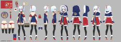Rule 34 | 1girl, absurdres, ahoge, ankle bell, anklet, bare shoulders, bell, bili girl 33, bilibili, black thighhighs, blue coat, blue dress, blue footwear, blue mittens, bracelet, breasts, character sheet, chest cutout, china dress, chinese clothes, chinese knot, chinese text, coat, detached sleeves, dress, expressionless, full body, fur-trimmed coat, fur-trimmed footwear, fur-trimmed mittens, fur trim, grey background, hair bell, hair ornament, hair ribbon, high heels, highres, hood, hood down, hood up, hooded coat, jewelry, mittens, multicolored coat, multiple views, official art, panties, pelvic curtain, red coat, red dress, red eyes, red panties, red ribbon, ribbon, short dress, short hair, short sleeves, side ponytail, small breasts, standing, thighhighs, turnaround, two-tone coat, two-tone dress, underwear, white hair