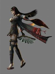 Rule 34 | 1girl, acquire, black hair, breasts, hand fan, from software, large breasts, rinshi, tenchu